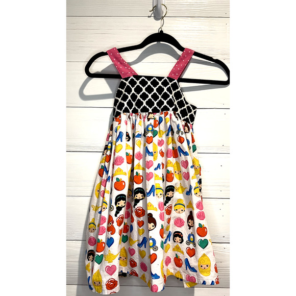 Handmade Disney Princess Emoji Dress, Girls Size 5-6 - Picture 1 of 4